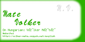 mate volker business card